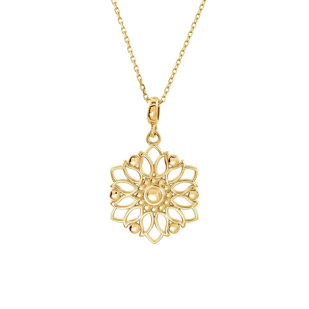 14K金‧向日葵窗花墜飾