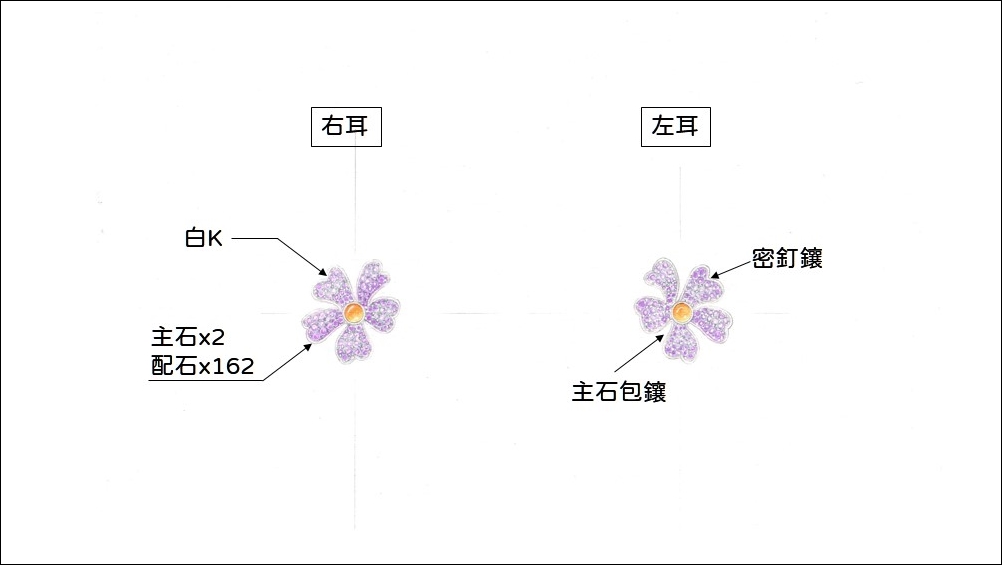 珠寶設計－花朵耳飾